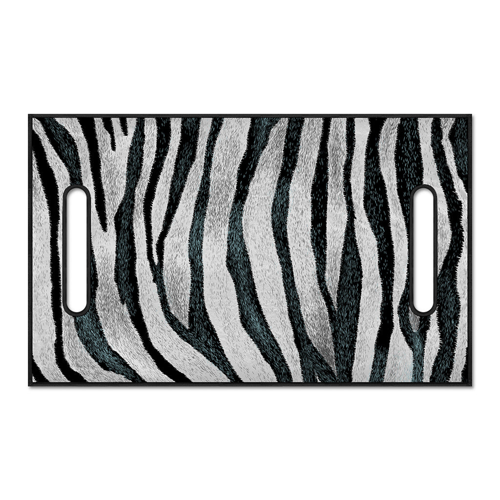 White Tiger Stripe Pattern Print Golf Cart Seat Cover