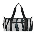 White Tiger Stripe Pattern Print Gym Bag