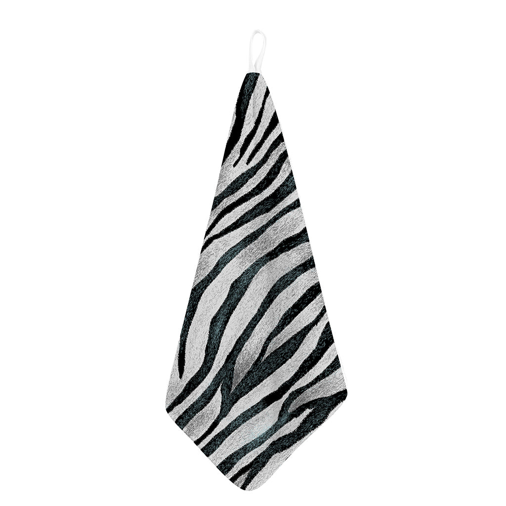 White Tiger Stripe Pattern Print Hand Towel