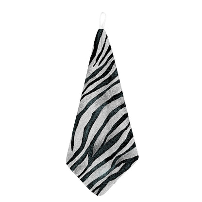 White Tiger Stripe Pattern Print Hand Towel