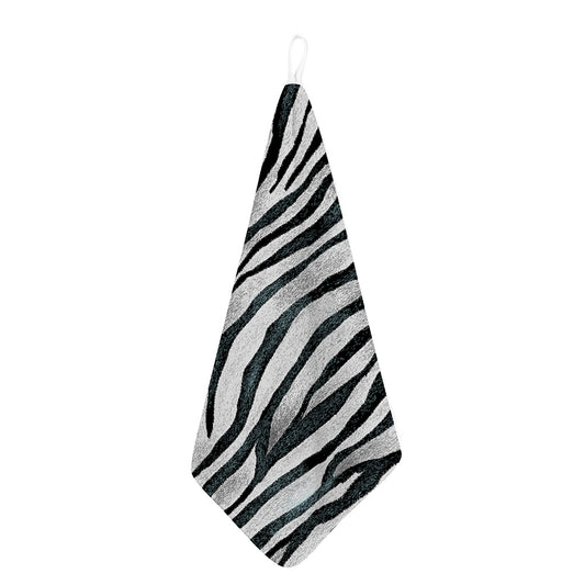 White Tiger Stripe Pattern Print Hand Towel