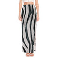 White Tiger Stripe Pattern Print High Slit Maxi Skirt