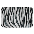 White Tiger Stripe Pattern Print Indoor Door Mat