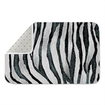 White Tiger Stripe Pattern Print Indoor Door Mat