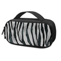 White Tiger Stripe Pattern Print Portable Cooler Travel Case