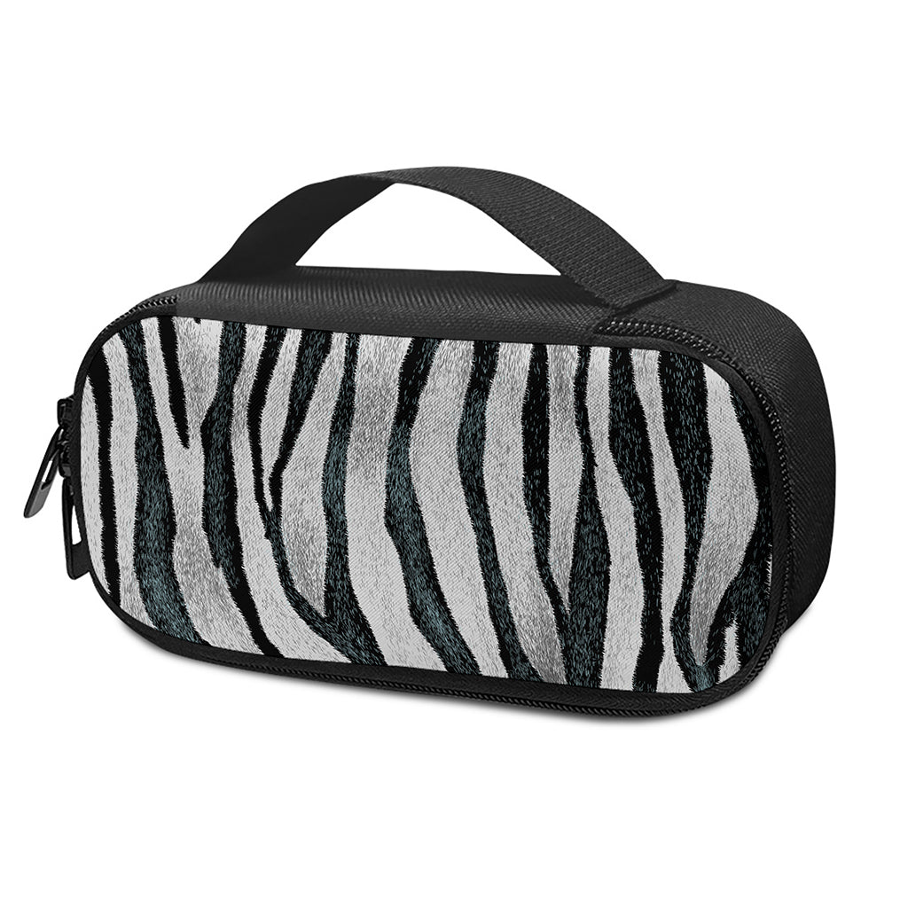 White Tiger Stripe Pattern Print Insulin Cooler Travel Case