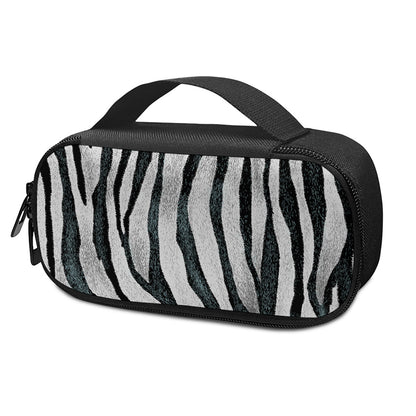 White Tiger Stripe Pattern Print Insulin Cooler Travel Case