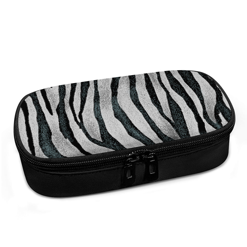 White Tiger Stripe Pattern Print Insulin Cooler Travel Case