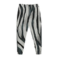 White Tiger Stripe Pattern Print Jogger Pants