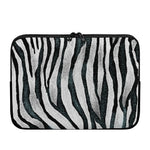 White Tiger Stripe Pattern Print Laptop Sleeve