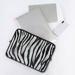 White Tiger Stripe Pattern Print Laptop Sleeve