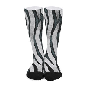 White Tiger Stripe Pattern Print Long Socks