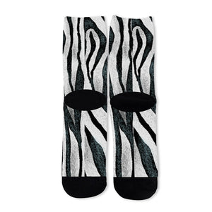 White Tiger Stripe Pattern Print Long Socks