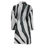 White Tiger Stripe Pattern Print Men's Bathrobe