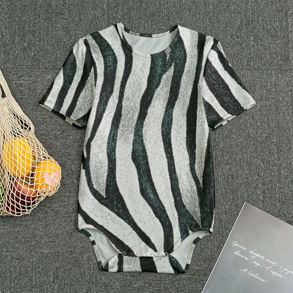 White Tiger Stripe Pattern Print Men's Bodysuit