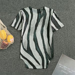 White Tiger Stripe Pattern Print Men's Bodysuit