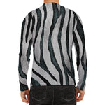 White Tiger Stripe Pattern Print Men's Long Sleeve Rash Guard