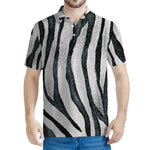 White Tiger Stripe Pattern Print Men's Polo Shirt