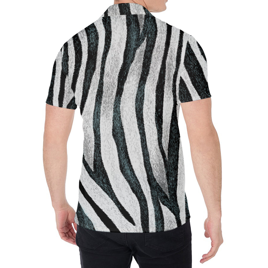 White Tiger Stripe Pattern Print Men's Shirt