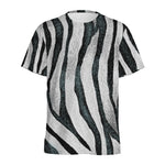 White Tiger Stripe Pattern Print Men's Sports T-Shirt