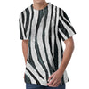 White Tiger Stripe Pattern Print Men's Velvet T-Shirt