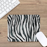 White Tiger Stripe Pattern Print Mouse Pad