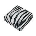 White Tiger Stripe Pattern Print Outdoor Seat Cushion Cover