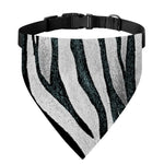 White Tiger Stripe Pattern Print Over The Collar Dog Bandana