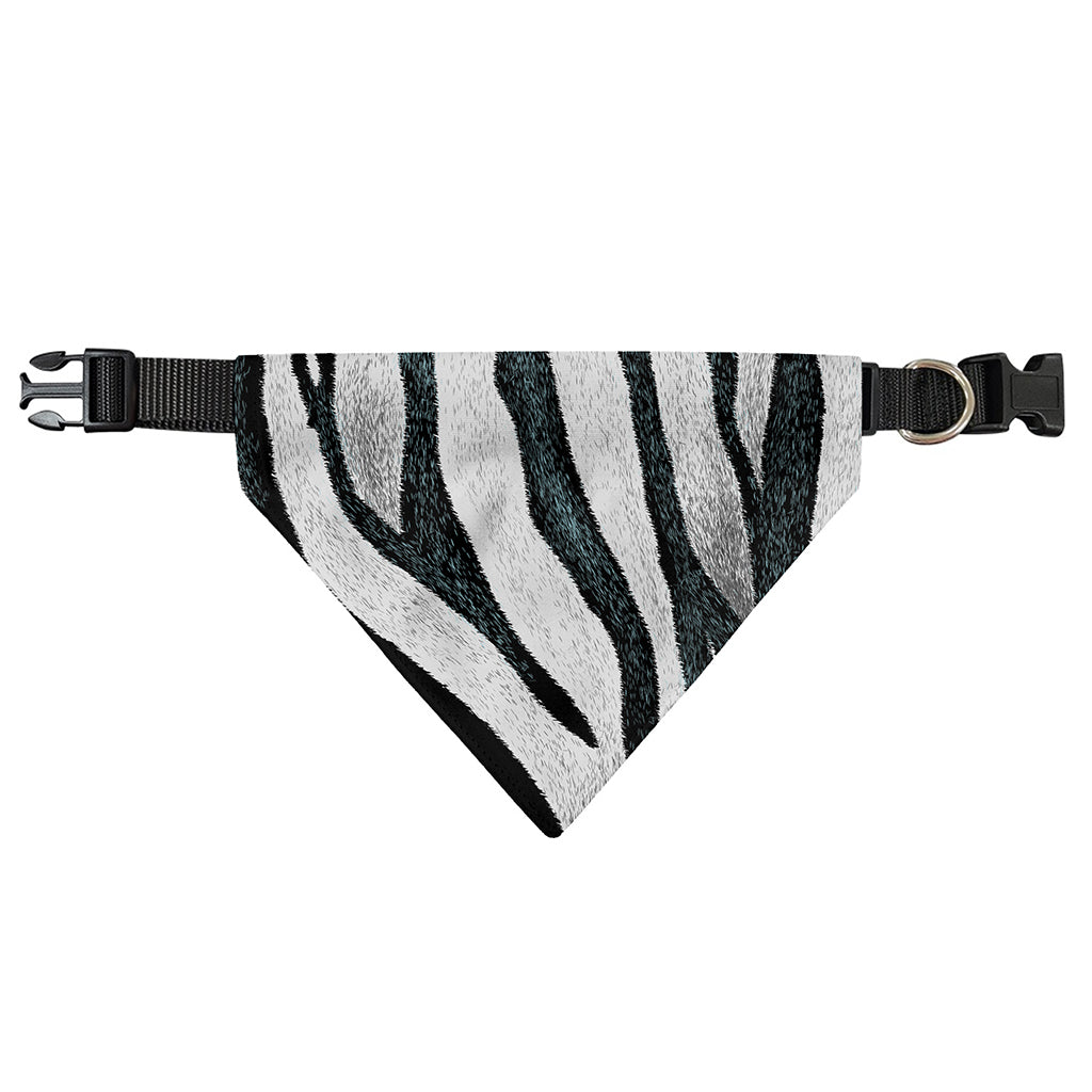 White Tiger Stripe Pattern Print Over The Collar Dog Bandana