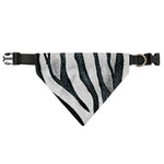 White Tiger Stripe Pattern Print Over The Collar Dog Bandana
