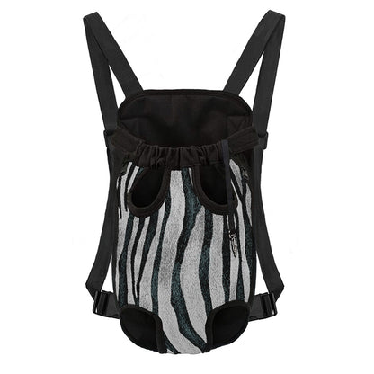 White Tiger Stripe Pattern Print Pet Carrier Backpack