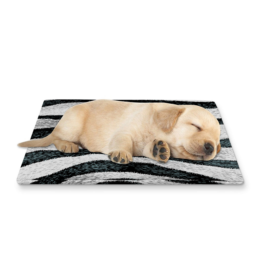 White Tiger Stripe Pattern Print Pet Cooling Mat Cover
