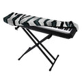 White Tiger Stripe Pattern Print Piano Keyboard Cover