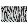 White Tiger Stripe Pattern Print Polyester Doormat