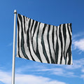 White Tiger Stripe Pattern Print Polyester Flag