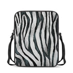 White Tiger Stripe Pattern Print Rectangular Crossbody Bag