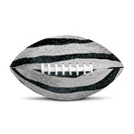 White Tiger Stripe Pattern Print Rugby Ball