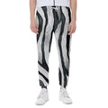White Tiger Stripe Pattern Print Joggers