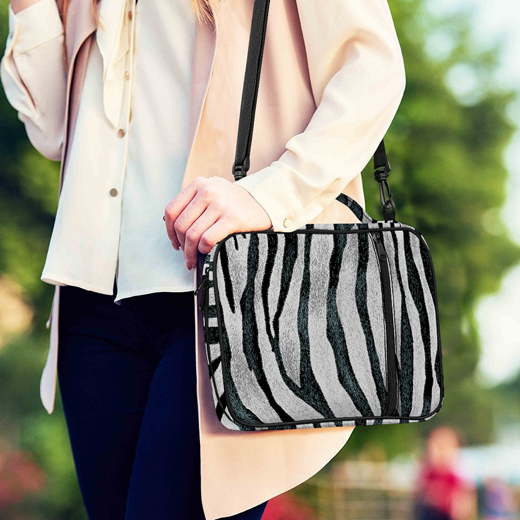 White Tiger Stripe Pattern Print Shoulder Strap Bible Bag