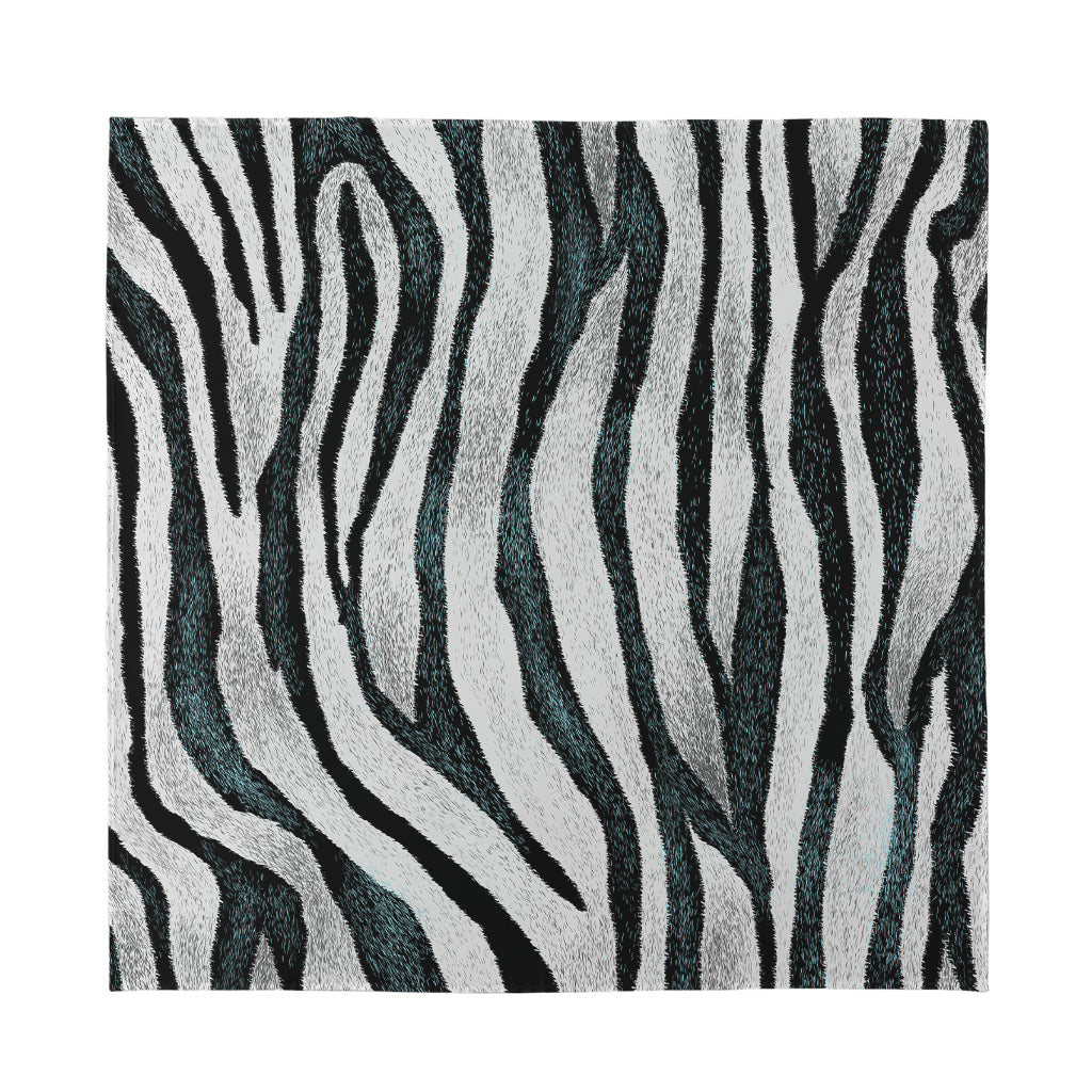 White Tiger Stripe Pattern Print Silk Bandana