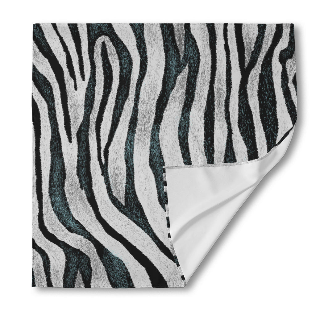 White Tiger Stripe Pattern Print Silk Bandana