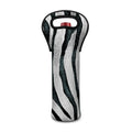 White Tiger Stripe Pattern Print Single Neoprene Wine Tote