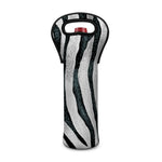 White Tiger Stripe Pattern Print Single Neoprene Wine Tote