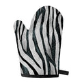 White Tiger Stripe Pattern Print Single Oven Mitt