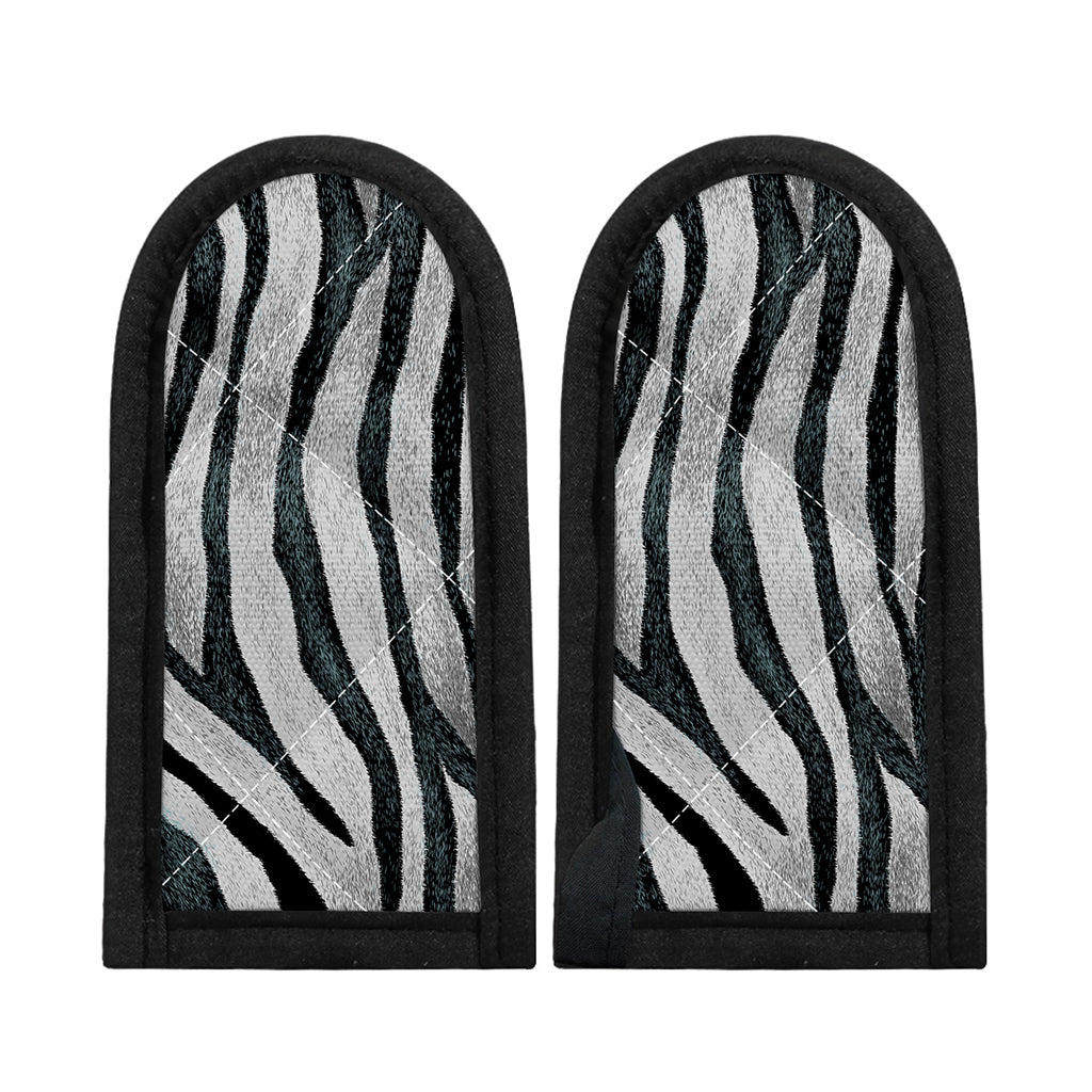 White Tiger Stripe Pattern Print Skillet Handle Cover
