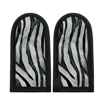 White Tiger Stripe Pattern Print Skillet Handle Cover