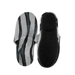 White Tiger Stripe Pattern Print Slippers