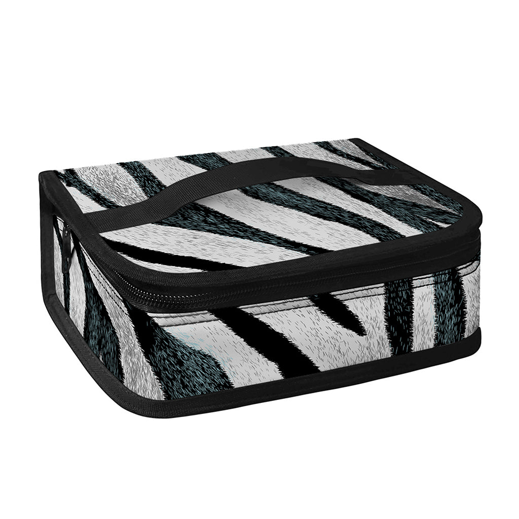 White Tiger Stripe Pattern Print Small Lunch Bag