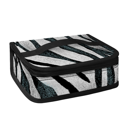 White Tiger Stripe Pattern Print Small Lunch Bag