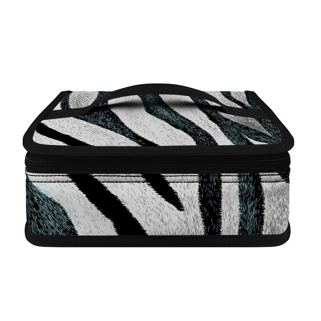 White Tiger Stripe Pattern Print Small Lunch Bag